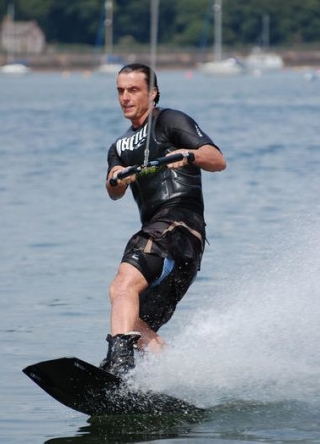 Wakeboarding is similar to snowboarding